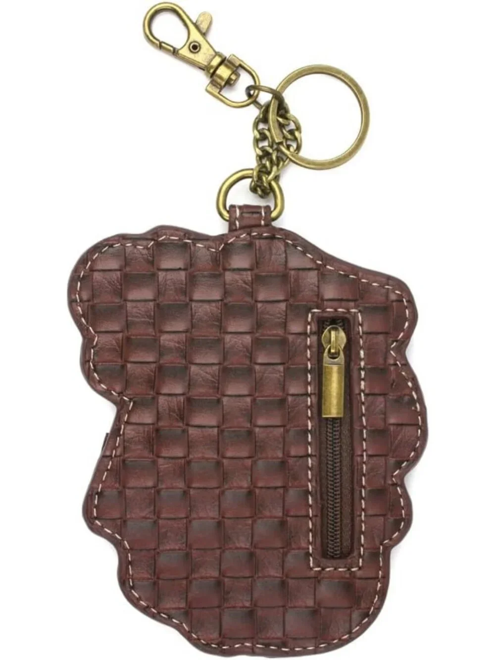 Decorative Key Fob & Coin Purse Accessory - Plant Life Design, Brown Mushrooms